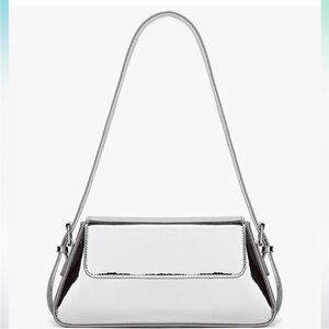Zara Metallic Silver Shoulder Bag